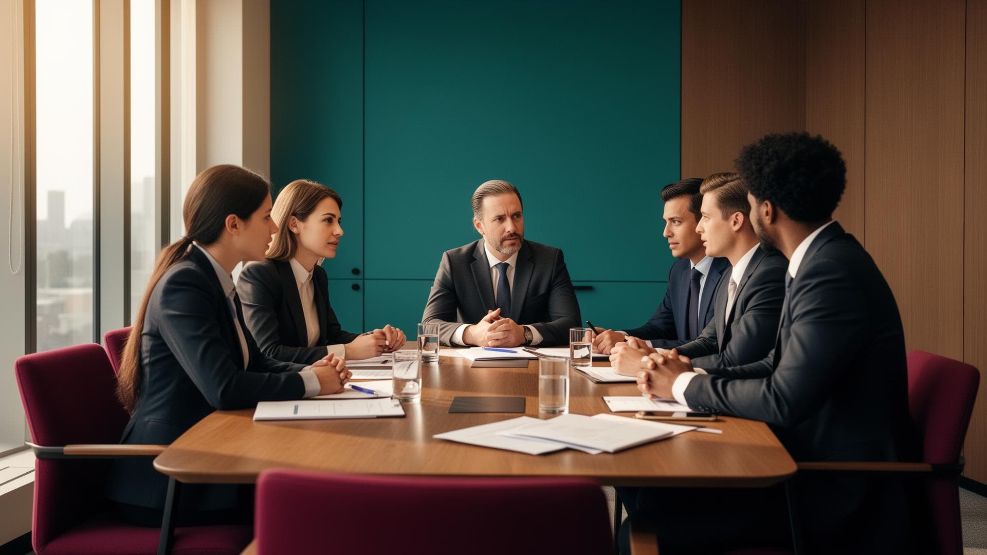 Business professionals in meeting